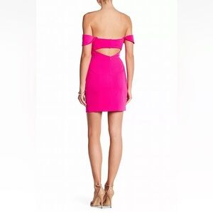 Jay Godfrey Hot Pink Off-Shoulder Dress